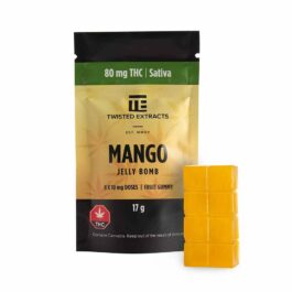 Twisted Mango Jelly Bomb : 80mg THC Sativa