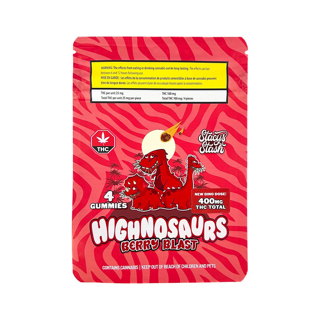 Stacys stash Highnosaurs gummies berry blast 400mg